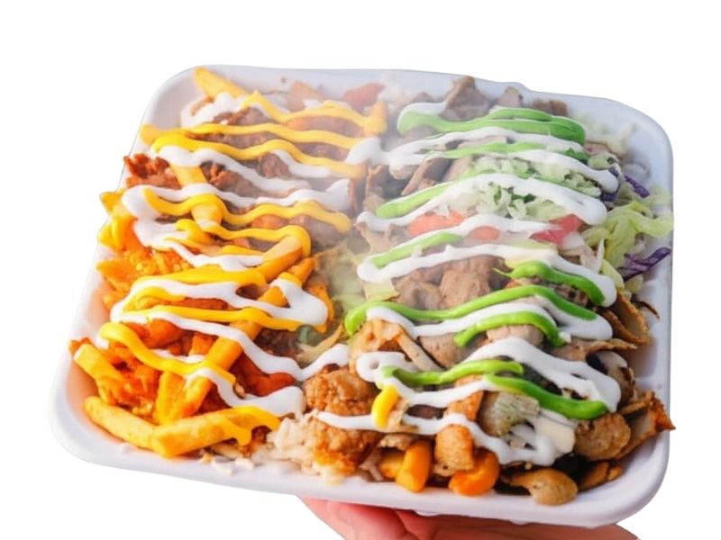 Meat Combo Over Rice Platter Meat Combo Over Rice Platter