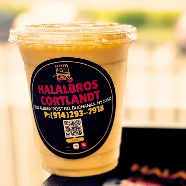 Mango Lassi in halal bros Cortlandt Mango Lassi in halal bros Cortlandt